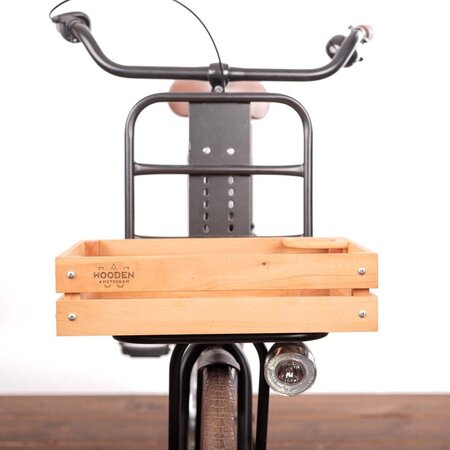 Wooden Amsterdam Urban Explorer Fietskrat S met bekerhouder