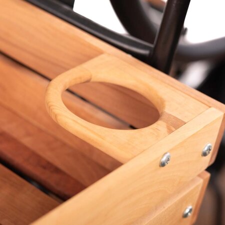 Wooden Amsterdam Urban Explorer Fietskrat S met bekerhouder