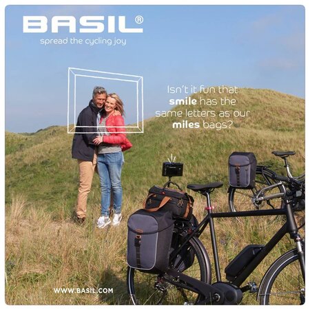 Basil Miles Trunkbag 7L MIK 2.0 Bagagedragertas Black Brown