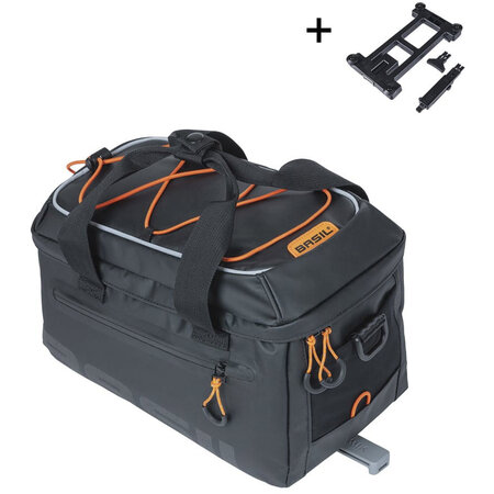 Basil Miles Tarpaulin Bagagedragertas 7L MIK 2.0 Black Orange