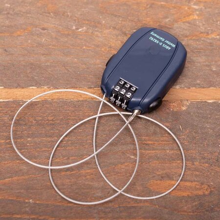 ABUS Kabelslot Combiflex Stopover 65 Midnight Blue - Met cijfercode - Oprolbaar
