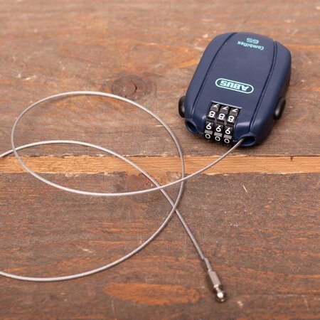 ABUS Kabelslot Combiflex Stopover 65 Midnight Blue - Met cijfercode - Oprolbaar