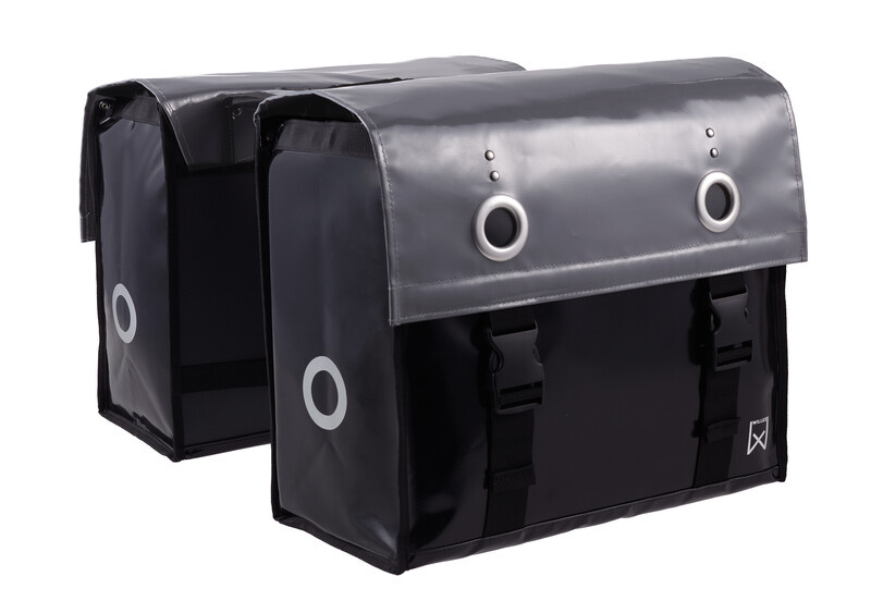 new look Dubbele tas Bisonylダブル タス ビソニル Willex Dubbele fietstas Bisonyl 52L Grijs/Zwart