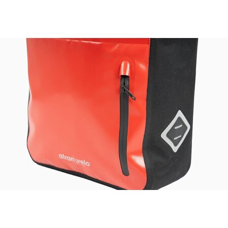 AtranVelo Enkele fietstassen Travel AVS 34L Rood/Zwart - Set van twee tassen