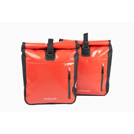 AtranVelo Enkele fietstassen Travel AVS 34L Rood/Zwart - Set van twee tassen