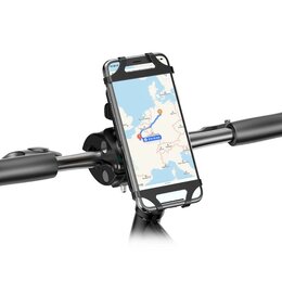 Rixus telefoonhouders voor de fiets Universele Siliconen Telefoonhouder RXHB61 Zwart