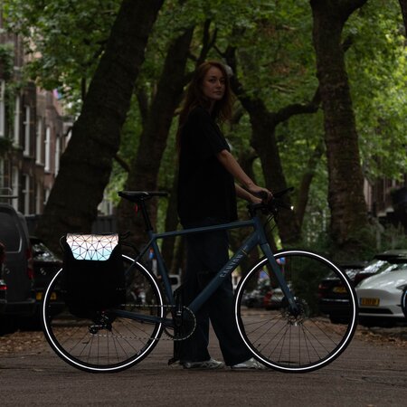 Beck Dubbele fietstas Ultra 32L Silver