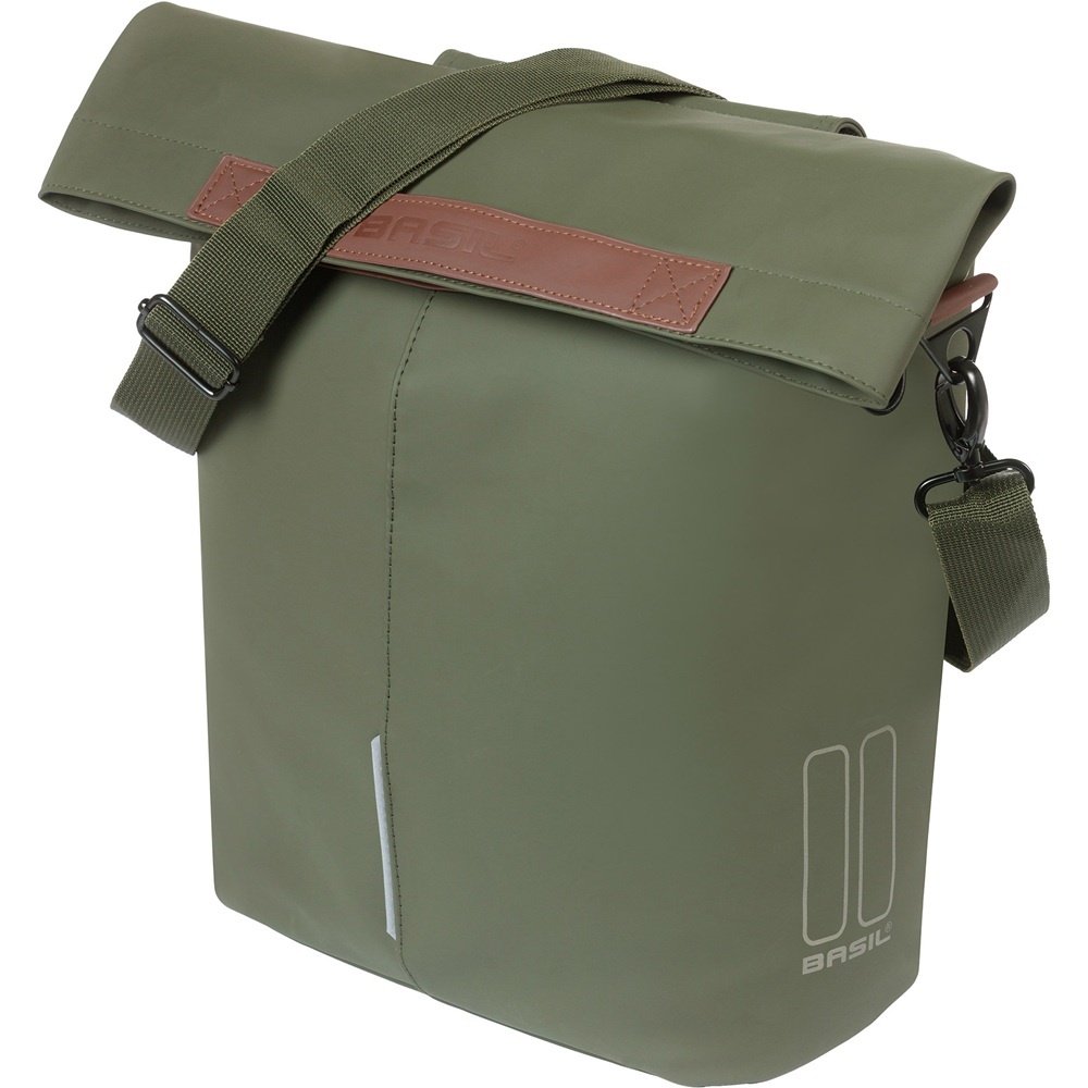 Enkele fietstas City Shopper MIK Hooks 16L Moss Green