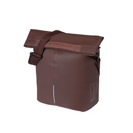 Basil Enkele fietstas City Shopper MIK Hooks 16L Bruin