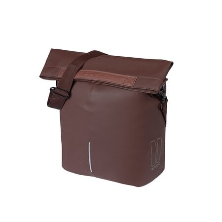 Basil Enkele fietstas City Shopper MIK Hooks 16L Bruin