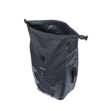 Basil Enkele Fietstas Navigator Waterproof L MIK Hooks 22L Zwart - Waterdicht