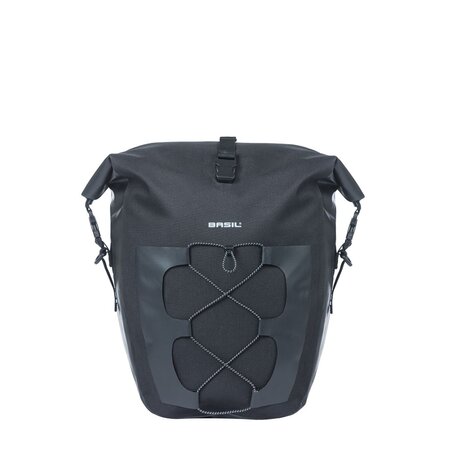 Basil Enkele Fietstas Navigator Waterproof L MIK Hooks 22L Zwart - Waterdicht