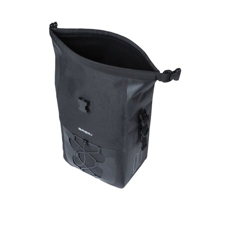Basil Enkele Fietstas Navigator Waterproof M MIK Hooks 14L Zwart - Waterdicht