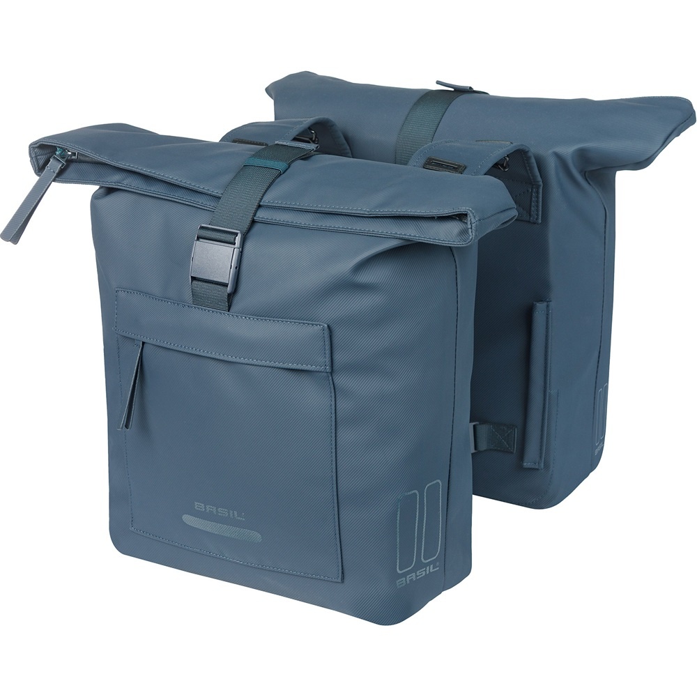 Dubbele fietstas Brooklyn 41L Marineblauw