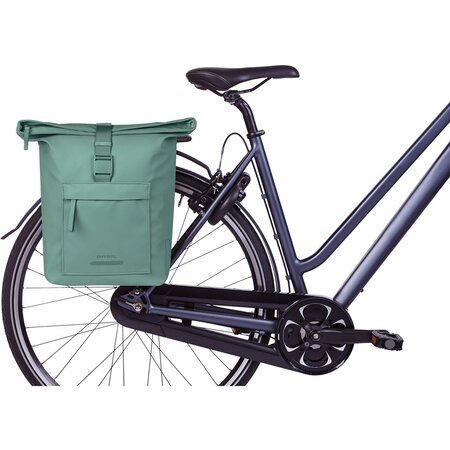 Basil Dubbele fietstas Brooklyn 41L Zilvergroen