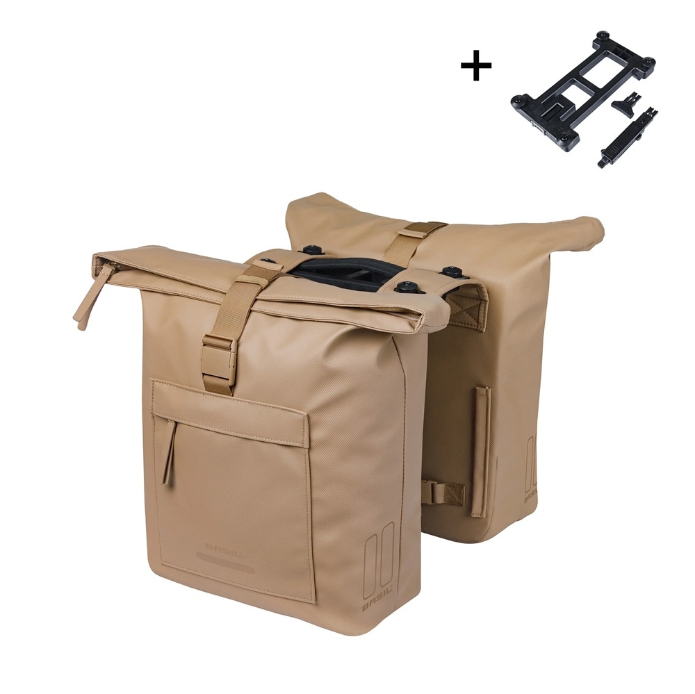 Dubbele fietstas Brooklyn MIK 2.0 41L Zand