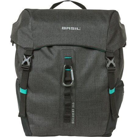 Basil Enkele fietstas Discovery 365D M MIK Hooks 9L Zwart Melee