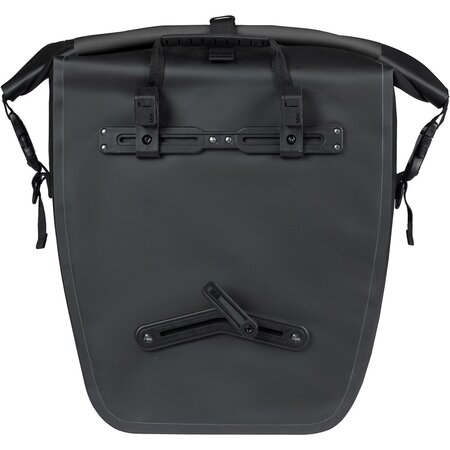 Basil Enkele Fietstas Rivo Tarpaulin L MIK Hooks 25-31L Zwart - Waterdicht