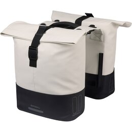 Basil Dubbele Fietstas Cove MIK 2.0 28-32L Wit/Zwart