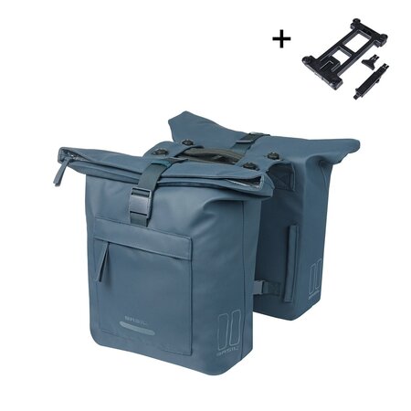 Basil Dubbele fietstas Brooklyn MIK 2.0 41L Marineblauw