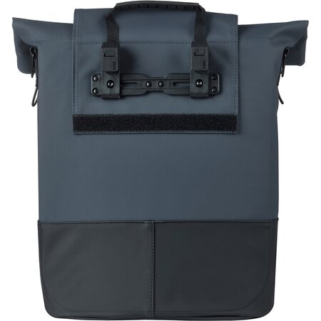 Basil Enkele fietstas Cove Shopper MIK Hooks 16L Marineblauw/Zwart