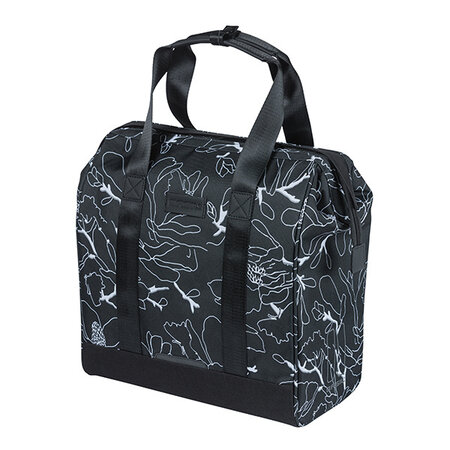 Basil Grand Flower Fietsshopper MIK Hooks 23L Zwart
