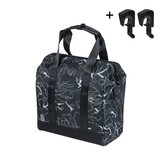 Basil Grand Flower Fietsshopper MIK Hooks 23L Zwart