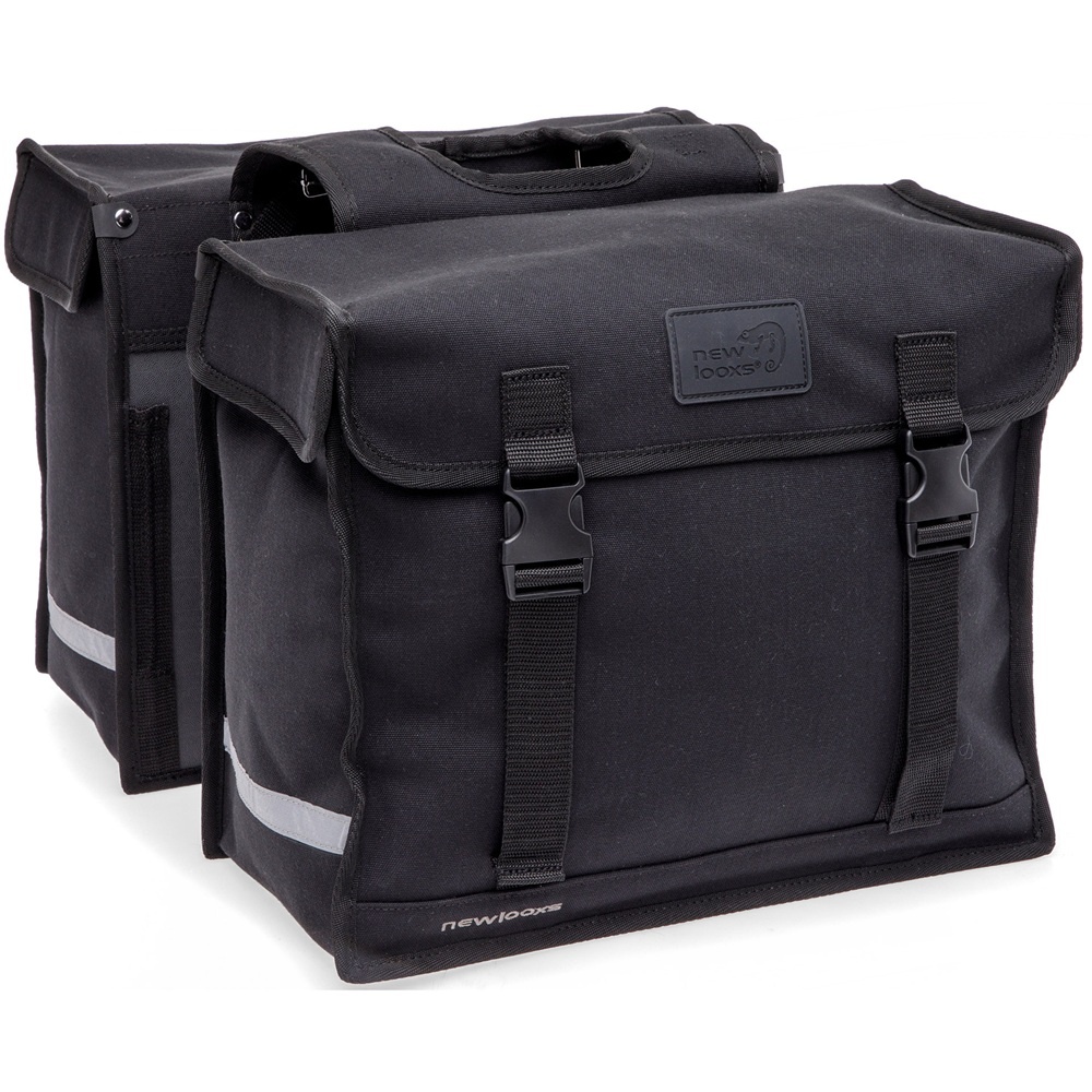 Dubbele Fietstas Deluxe 46L Zwart