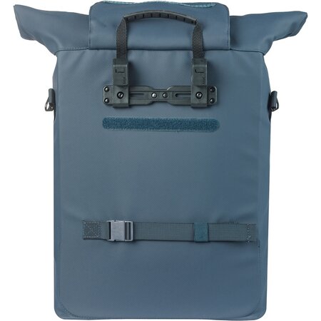 Basil Enkele fietstas Brooklyn MIK Hooks 17L Marineblauw