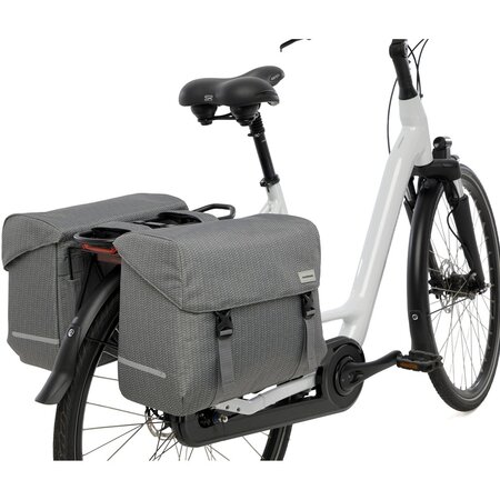 New Looxs Dubbele fietstas Mondi Joy Double 38L Nima Grey
