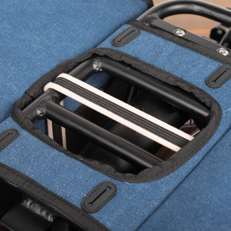 Willex Dubbele fietstas Canvas Tas Plus 30L Blauw/Matzwart