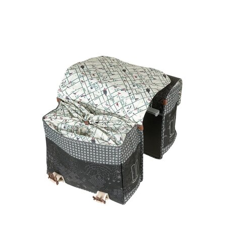 Basil Dubbele Fietstas Bohème MIK 2.0 32L Charcoal