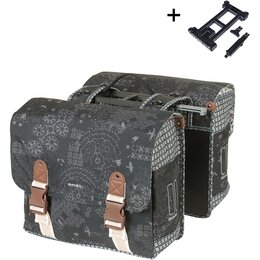 Basil Dubbele Fietstas Bohème MIK 2.0 32L Charcoal