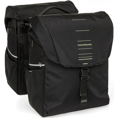 New Looxs Dubbele Fietstas Vigo Double MIK 2.0 37L Zwart/Groen