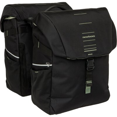 New Looxs Dubbele Fietstas Vigo Double RT 2.0 37L Zwart/Groen