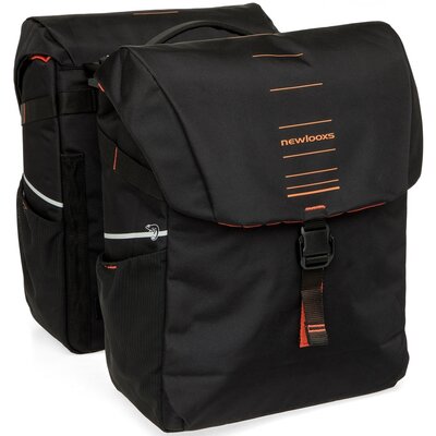 New Looxs Dubbele Fietstas Vigo Double MIK 2.0 37L Zwart/Oranje