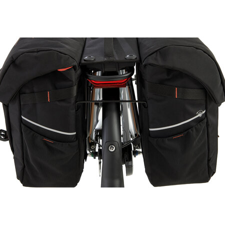 New Looxs Dubbele Fietstas Vigo Double RT 2.0 37L Zwart/Oranje