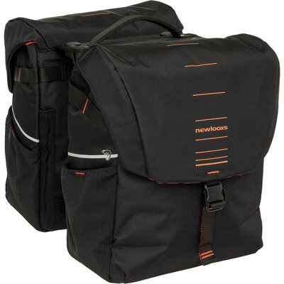 New Looxs Dubbele Fietstas Vigo Double RT 2.0 37L Zwart/Oranje