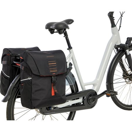 New Looxs Dubbele Fietstas Vigo Double RT 2.0 37L Zwart/Oranje