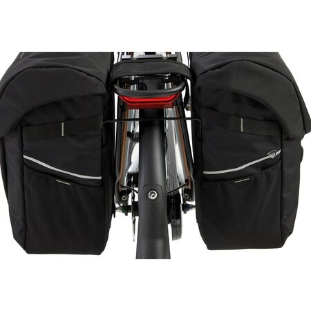 New Looxs Dubbele Fietstas Vigo Double 37L Zwart/Groen