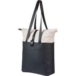 Basil Enkele fietstas Vive Shopper MIK Hooks 15-20L Wit/Zwart