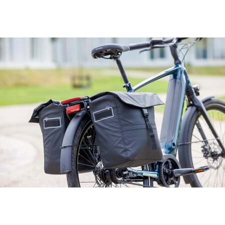 New Looxs Dubbele fietstas Leeds Double 38L Black