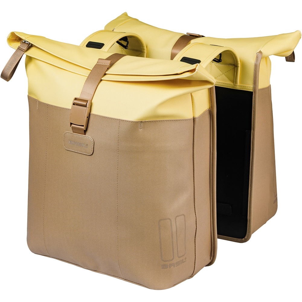 Dubbele Fietstas Vive 28-35L Zand/Geel