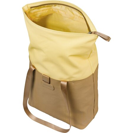 Basil Enkele fietstas Vive Shopper MIK Hooks 15-20L Zand/Geel