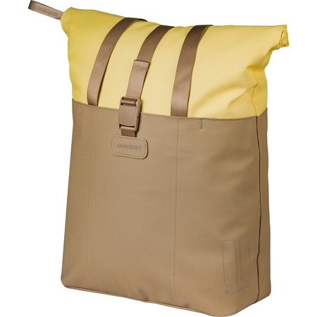 Basil Enkele fietstas Vive Shopper MIK Hooks 15-20L Zand/Geel