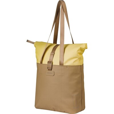 Basil Enkele fietstas Vive Shopper MIK Hooks 15-20L Zand/Geel