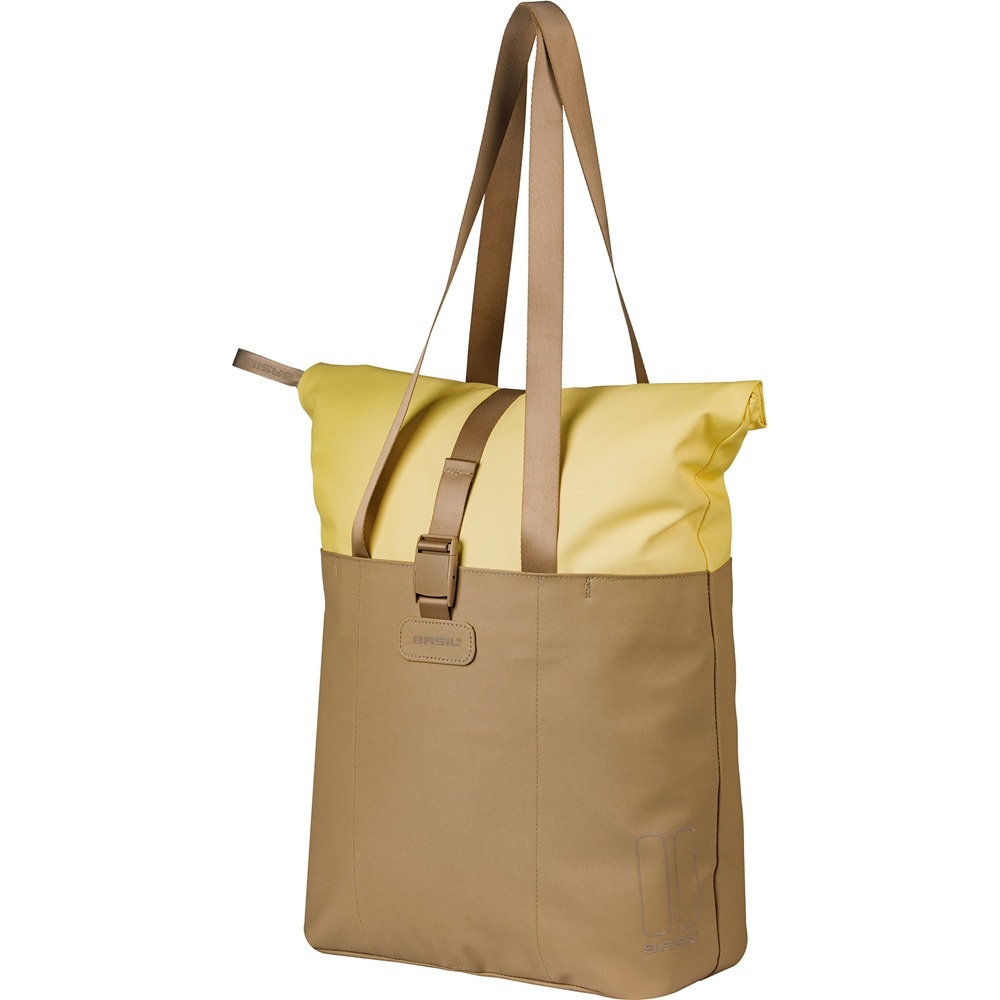 Enkele fietstas Vive Shopper MIK Hooks 15-20L Zand/Geel