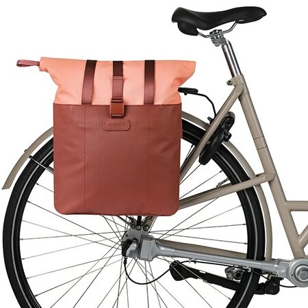 Basil Enkele fietstas Vive Shopper MIK Hooks 15-20L Bordeaux/Roze