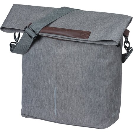 Basil Enkele fietstas City Shopper MIK Hooks 16L Grey Melee