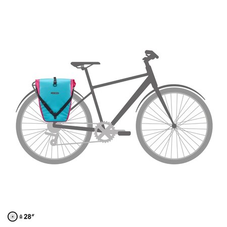 Ortlieb Enkele Fietstas Back-Roller Cyber Blue QL 2.1 20L